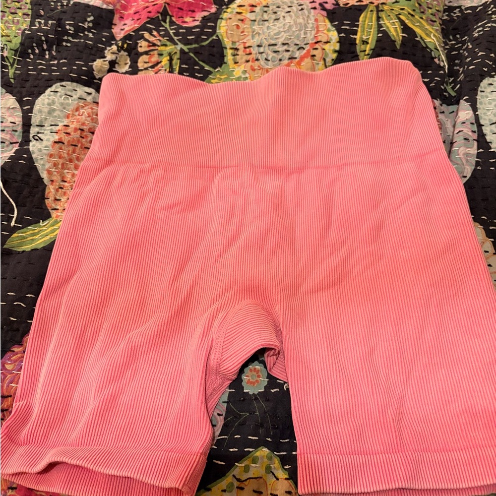 Pink High-Waisted Shorts
